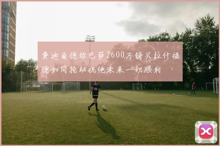 费迪南德称巴萨2600万镑买拉什福德如同抢劫祝他未来一切顺利